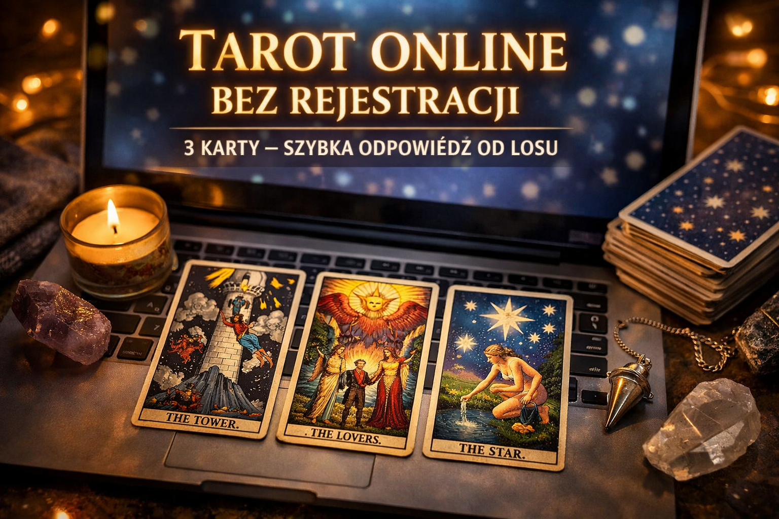 Tarot online bez rejestracji 3 karty – szybka odpowiedź od losu